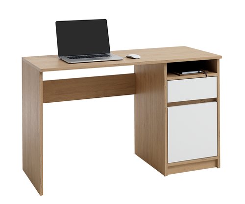 Bureau BILLUND 53x120 wit/eiken