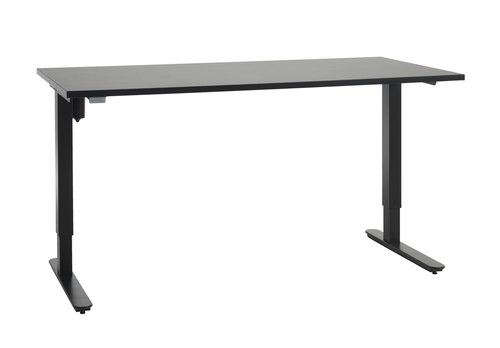 Radni stol podesive visine SLANGERUP 80x160 crna
