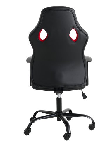 Cadeira gaming HAVDRUP preto/vermelho