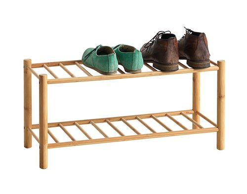 Shoe rack VANDSTED 2 shelves bamboo