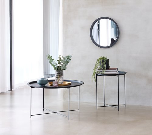 Espelho RANDERUP Ø47 preto