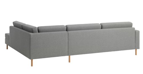 Canapé d'angle SVALBARD méridienne droite gris clair