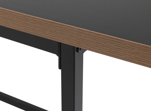Jedilniška miza EGUM 90x160 črna/hrast