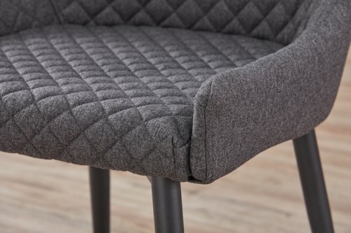 Cadeira de jantar PEBRINGE cinzento/preto