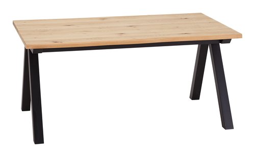 Table SANDBY 100x160 naturel chêne/noir