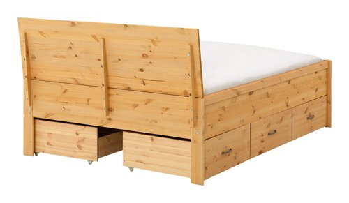 Bettgestell LYNGBY 180x200 gebeizt | JYSK