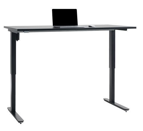 Állítható magasságú íróasztal SLANGERUP 80x160 fekete