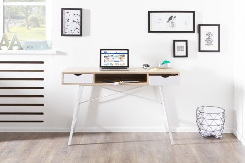 Secretária BRYRUP 48x120 carv./branco