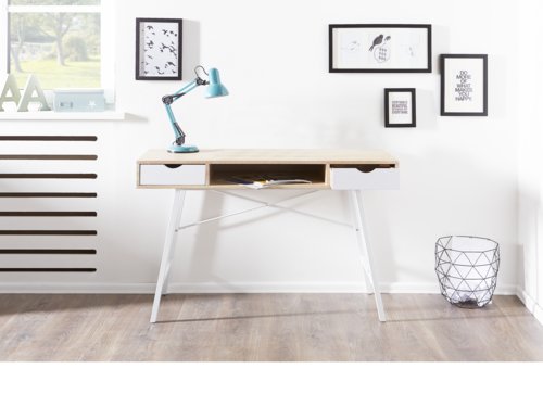 Secretária BRYRUP 48x120 carv./branco