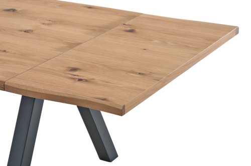 Esstisch SANDBY 100x210 Eiche natur/schwarz JYSK