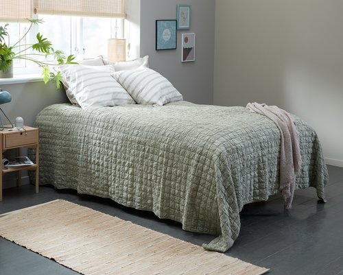 Bedspread BALLBLOM 240x260 green