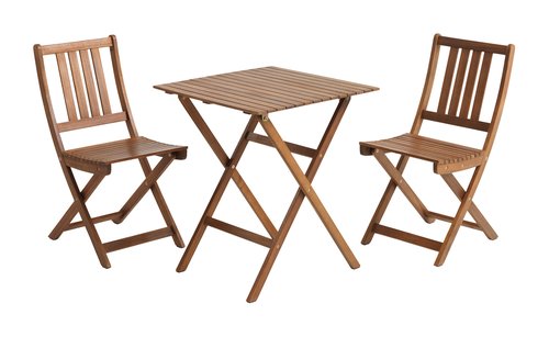 EGELUND D62 stół drewno + 2 EGELUND krzesło drewno