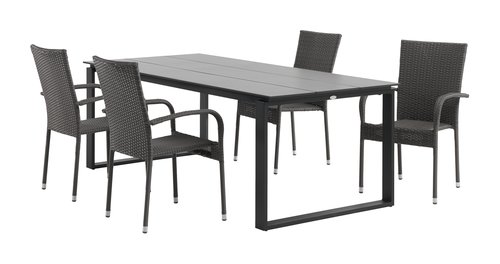 Stôl KOPERVIK Š100xD215 sivá