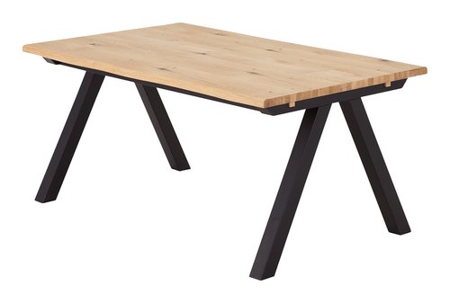 Table SANDBY 100x160 naturel chêne/noir