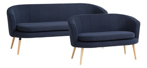 Sofa GISTRUP 2Sitzer dunkelblau JYSK