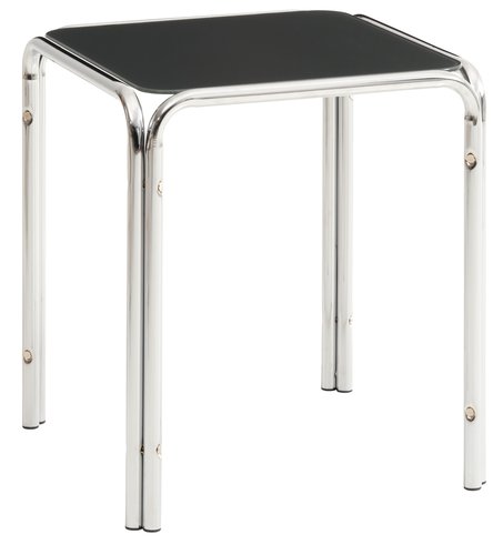 Odkládací stolek SHINE 40x40 šedá/chrom