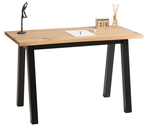 Pisalna miza SKOVLUNDE 60x120 naravna hrast/črna