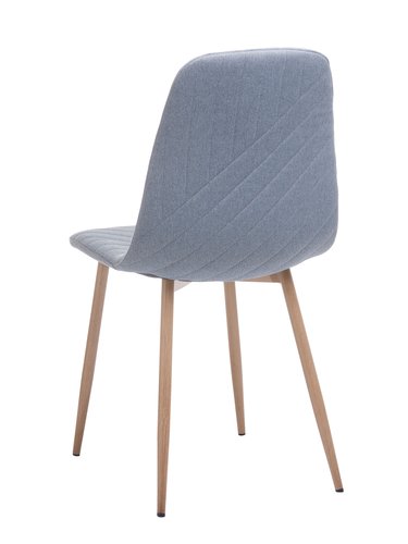 Cadeira de jantar JONSTRUP azul claro/carvalho