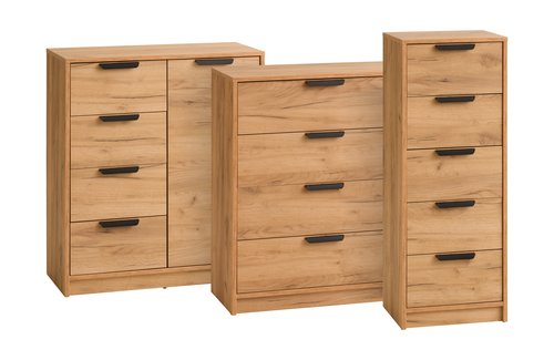4 drawer 1 door chest JENSLEV oak