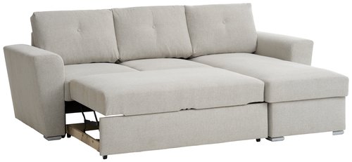 Καναπές-κρεβάτι με σεζλόνγκ VEJLBY ανοιχτό άμμου