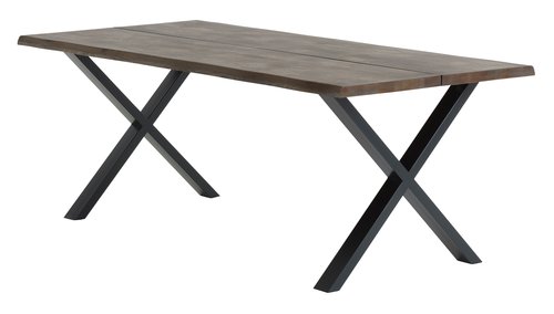 Table ROSKILDE 95x200 chêne foncé