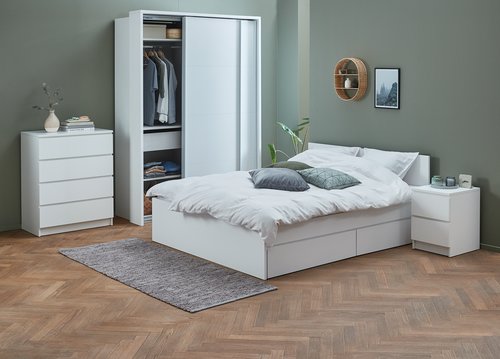 Bedframe LIMFJORDEN 180x200 wit