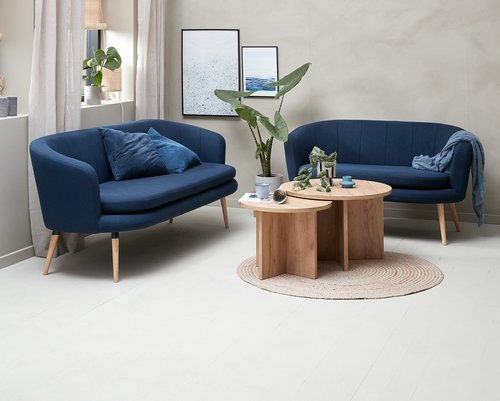 Sofa GISTRUP 2Sitzer dunkelblau JYSK