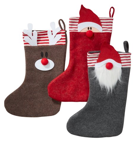 Χριστουγεννιάτικη κάλτσα HIMINROD Π28xΜ50 τσόχα