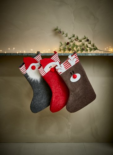 Χριστουγεννιάτικη κάλτσα HIMINROD Π28xΜ50 τσόχα