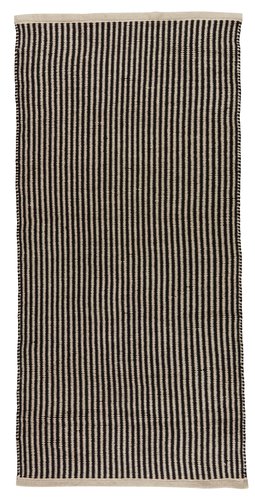 Teppe HOSTA 65x200 striper svart/beige