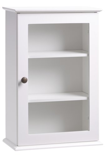 Armoire murale MALLING 1 porte verre blanc