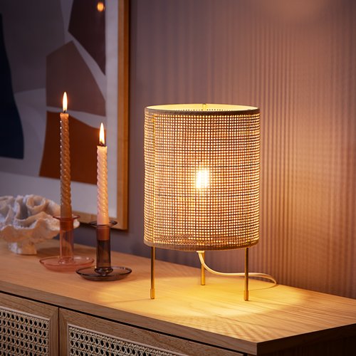 Table lamp ALBERT D19xH31cm rattan JYSK