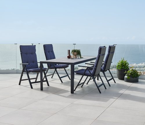 Tuinkussen standenstoel BARMOSE blauw