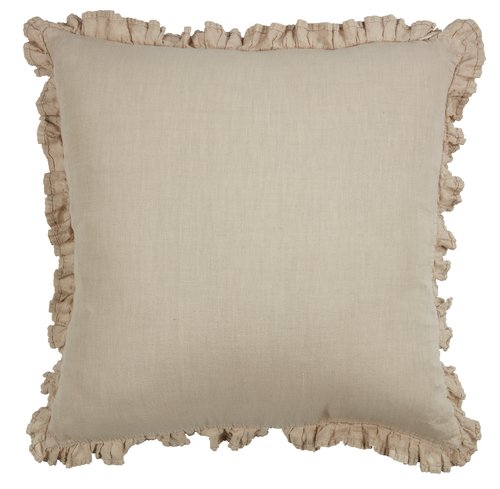 Pyntepude GULDBLOMME 45x45 beige