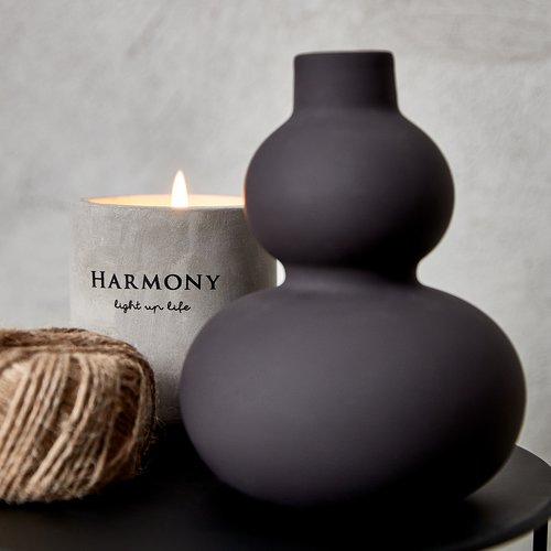 Vase ROBERT Ø11xH15cm schwarz JYSK