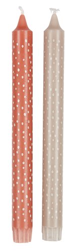 Taper candle JULIAN H25cm pack of 2