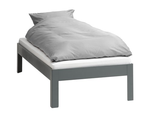 Bed frame KILDEN Single excl. slats dark grey