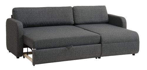 Sofa bed chaise longue JETSMARK grey