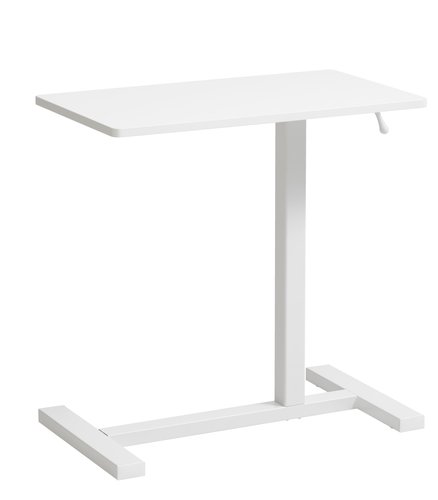 Bureau ajustable avec vérin à gaz BOESTOFTE 70x40 blanc