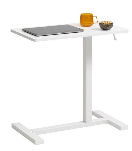 Bureau ajustable avec vérin à gaz BOESTOFTE 70x40 blanc