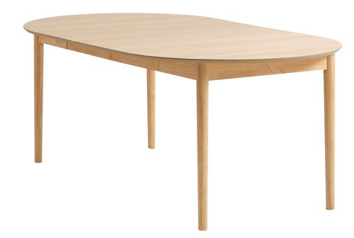 Table MARSTRAND Ø110/110x200 chêne