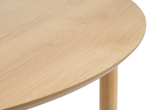 Table MARSTRAND Ø110/110x200 chêne