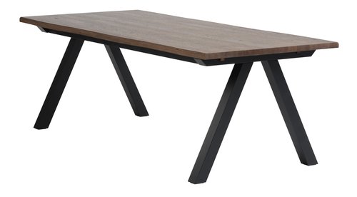 Table SANDBY 100x210 chêne foncé