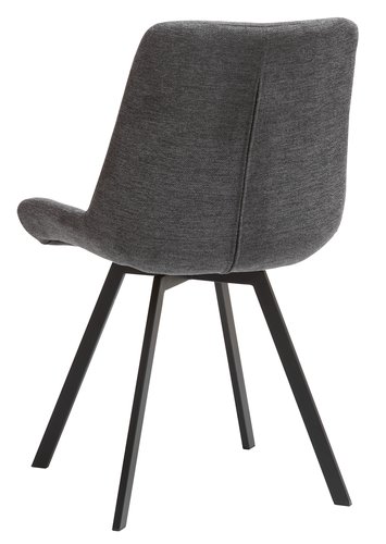 Dining chair HYGUM swivel grey/black