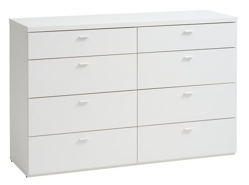 4+4 drawer chest BRODAL white