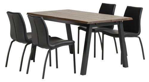SKOVLUNDE L160 mörk ek + 4 ASAA svart