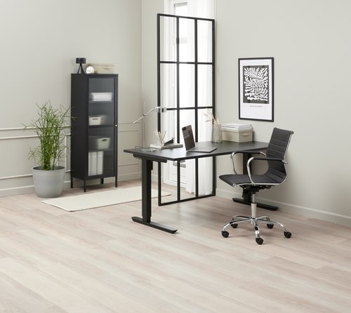 Krzesło biurowe HUMLEDAL czarny/chrom