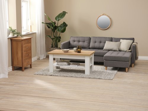 Couchtisch MARKSKEL 60x110 weiß/eiche JYSK