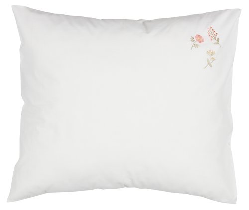 Taie d'oreiller MAJ 40x40 blanc/rose