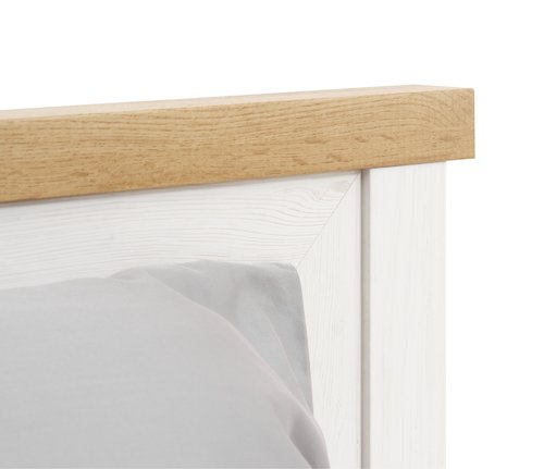 Bed frame MARKSKEL SGL 90x190 oak/white